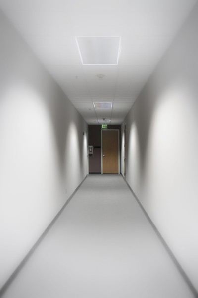 Empty hallway in building