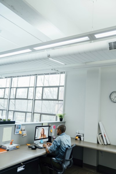 Business people on video conference