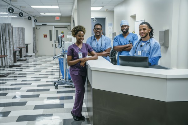 Portrait of smiling nurses in hospital