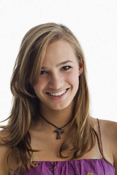 Smiling Hispanic girl