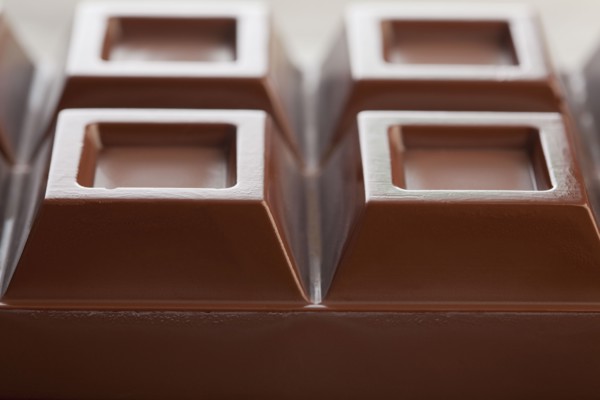 Close up of bar of chocolate