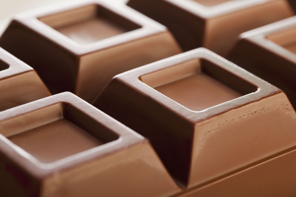 Close up of bar of chocolate