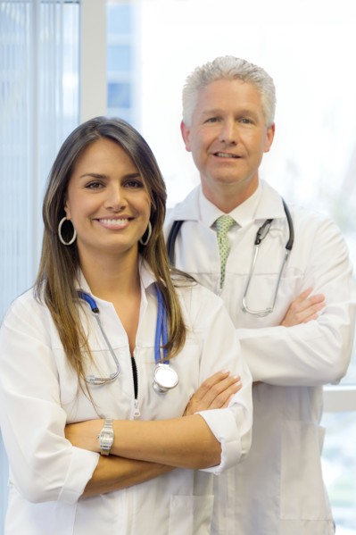 Doctors standing with arms crossed