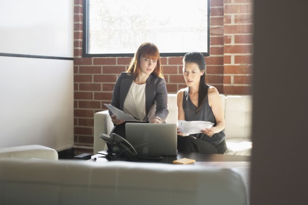 Businesswomen working together in office