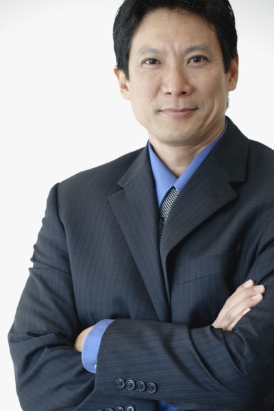 Japanese businessman with arms crossed