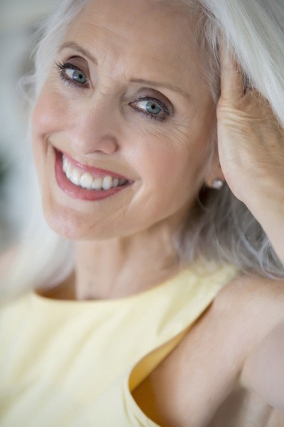 Older Caucasian woman smiling