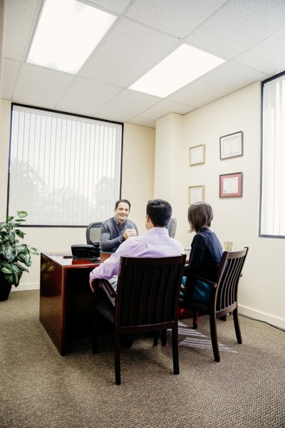 Business people talking in office