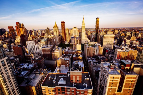 Aerial view of New York cityscape