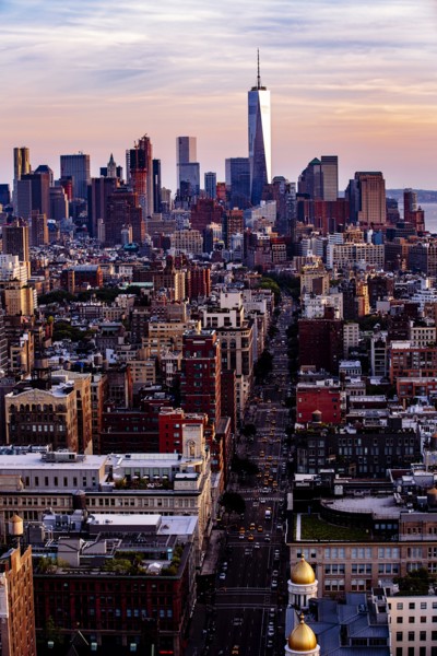 Aerial view of New York cityscape