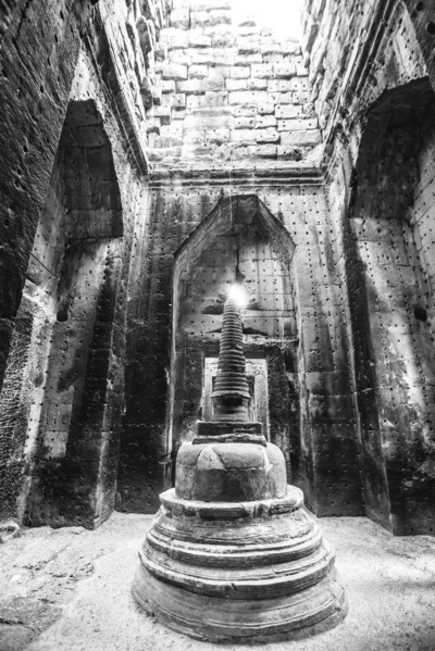 Interior of ancient temple at Angkor Wat