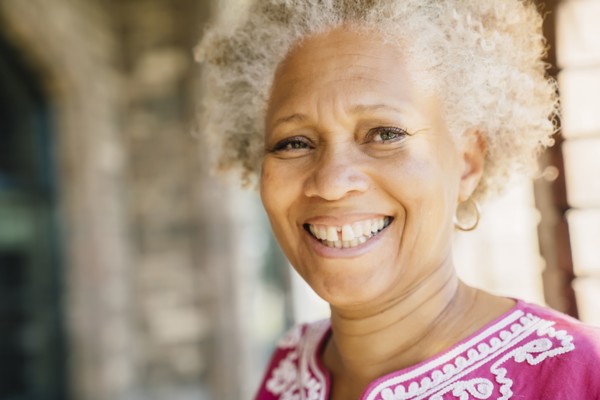 Black woman smiling