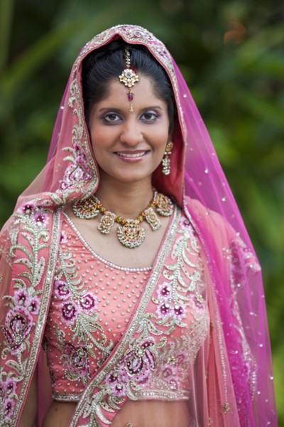 Indian bride smiling
