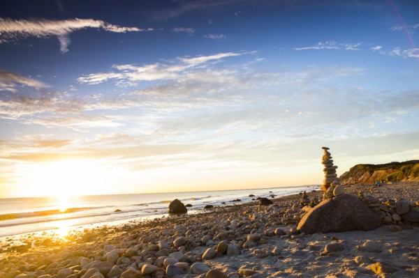 Stack of rocks on beach