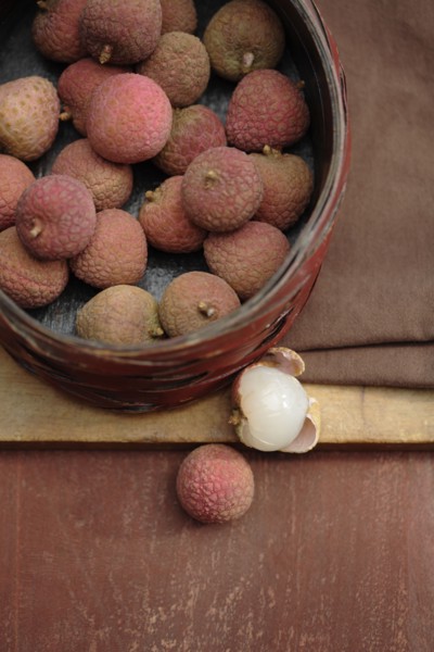 Lychee in basket