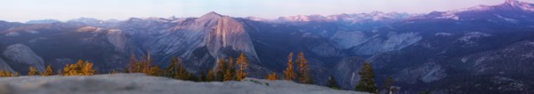 Panoramic view of Sentinel Dome at Yosemite National Park