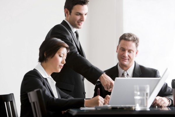 Business people working together in meeting
