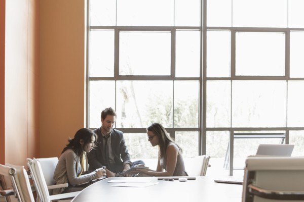 Business people talking in meeting