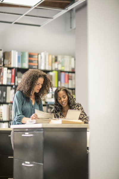 Businesswomen working together in office