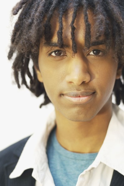 Teenage boy posing for the camera