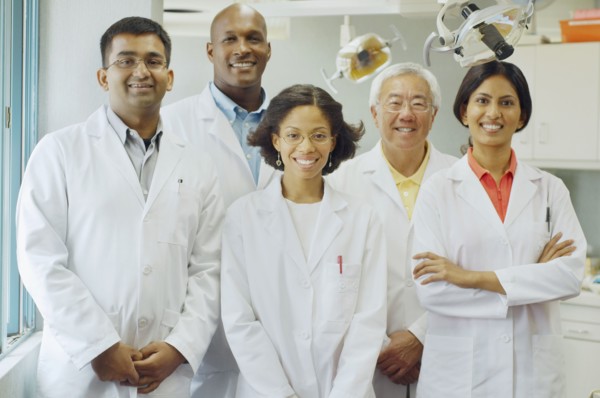 Group of dentists smiling