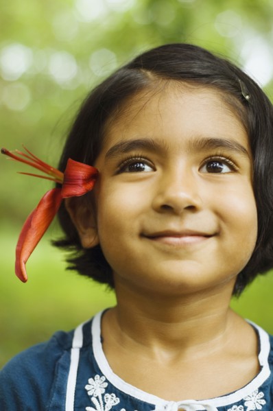 Close up of Indian girl