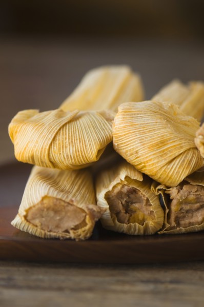 Close up of organic tamales