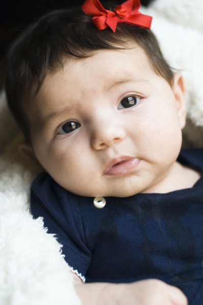 Hispanic baby's face