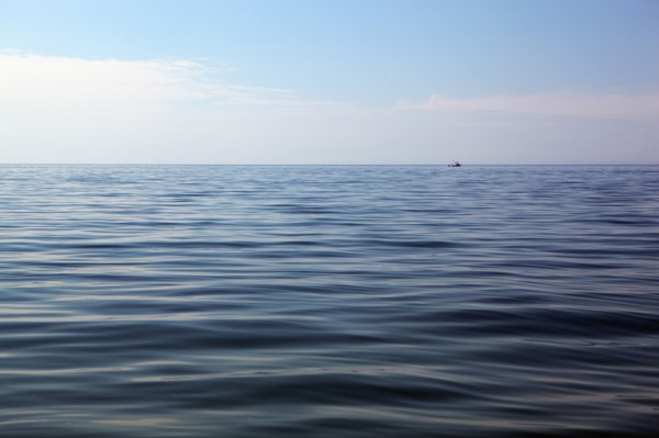 Lake under blue sky