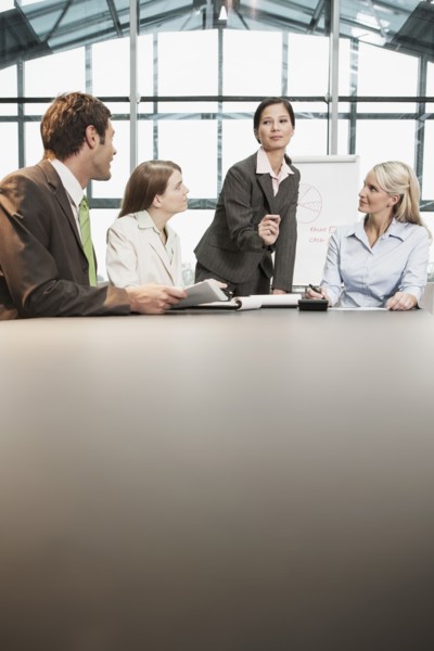 Business people talking in meeting
