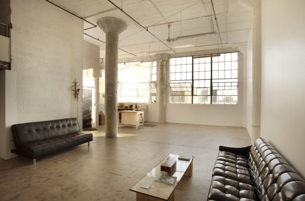 Sofas in living room of loft