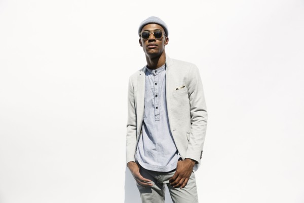 Portrait of serious Black man wearing sunglasses