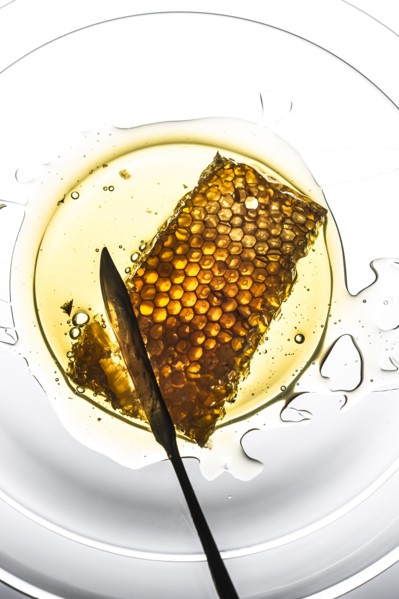 Honeycomb in bowl