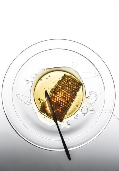 Honeycomb in bowl