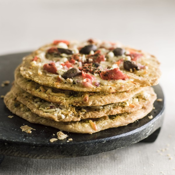 Pile of parmesan crisps