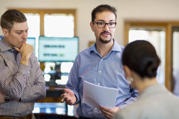 Business people talking in office