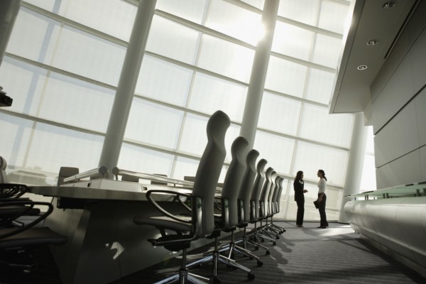 Businesswomen talking in conference room