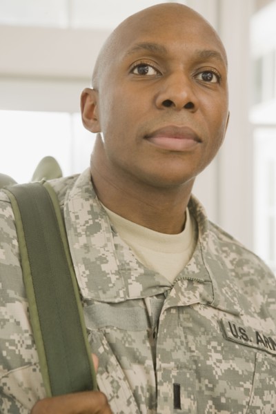 African man in military uniform