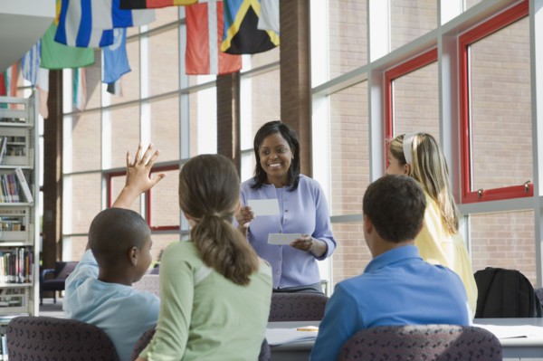 Teacher asking students questions