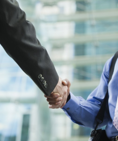 Businessmen shaking hands