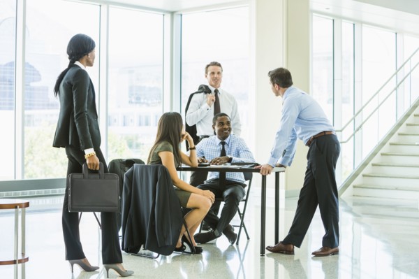 Business people talking in meeting