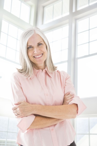 Portrait of smiling Caucasian woman