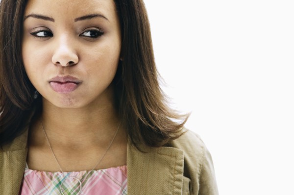 Portrait of African woman looking sideways