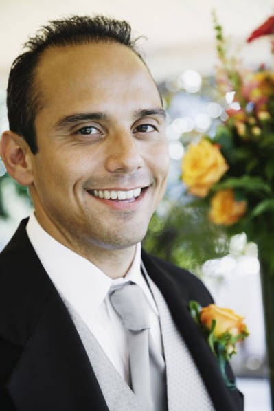 Russian man wearing tuxedo