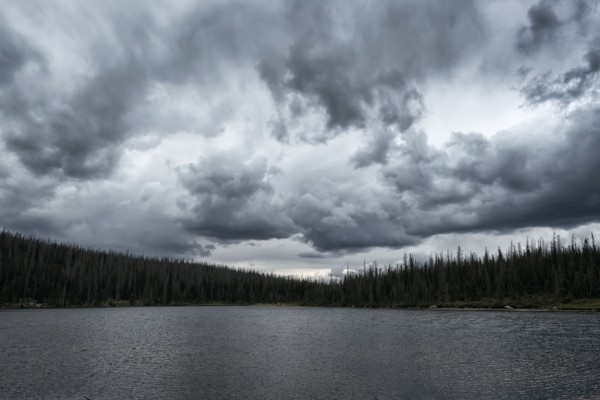 Clouds over lake