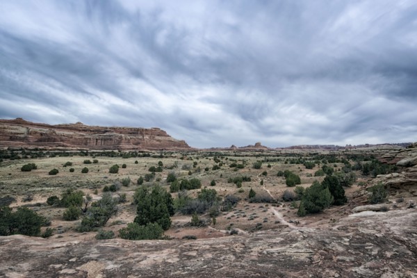 Clouds over desert in Moab