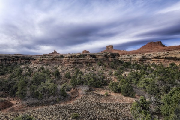 Clouds over desert in Moab