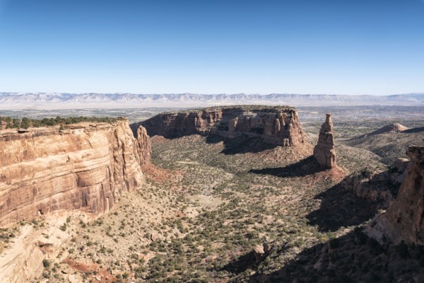 Blue sky over desert