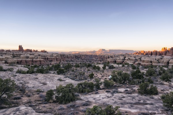 Sunset in desert