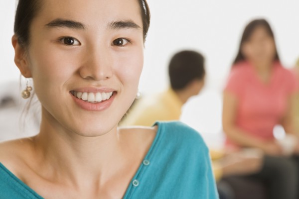 Chinese woman smiling