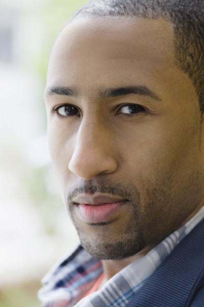 Serious African American man